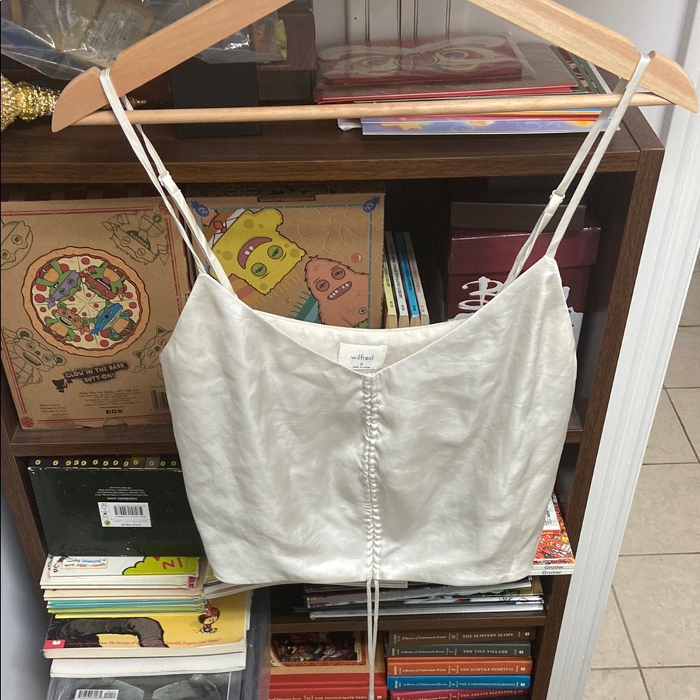 Wilfred Cream Ruched Tie Front Camisole